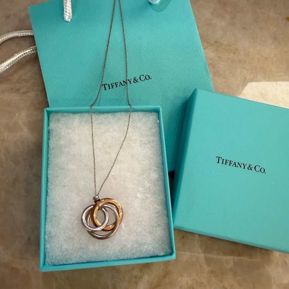 Tiffany & Co. Gold and Silver Interlocking Circles Necklace